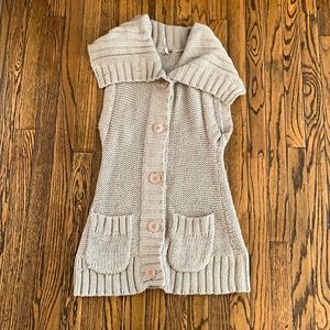 Free People Woven Long Knitted Vest